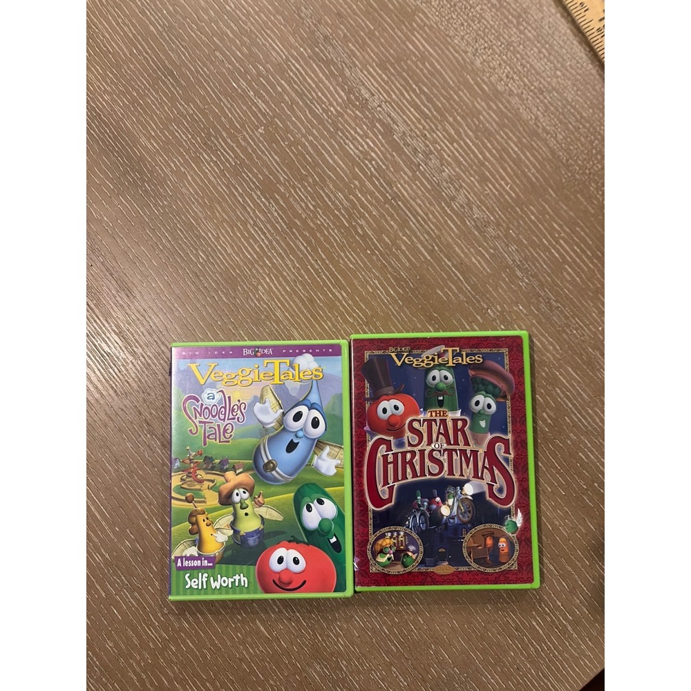 Lot of 2 VeggieTales A Snoodles Tale/Tales The Stars Of Christmas DVD